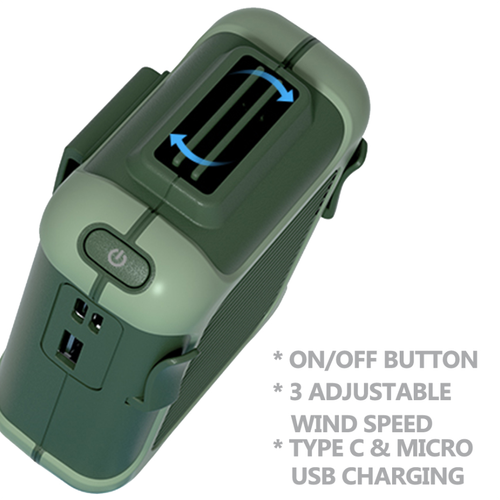 Portable Air Conditioner Usb Charging Hanging Waist Convenient Portable Fan Blade Less