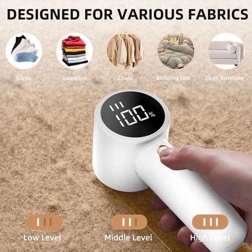 Rechargeable Portable Q20 Fabric Shaver Lint Sweater Wireless Fuzz Remover with Digital LED Display for Clothes