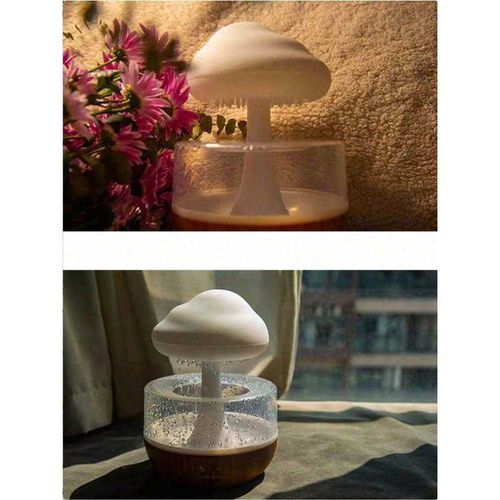 Colorful Mushroom-Shaped Raindrop Simulator Night Light 1pc ABS Relaxing Rain Cloud Sleep Atmosphere Lamp Slow-Pressure for