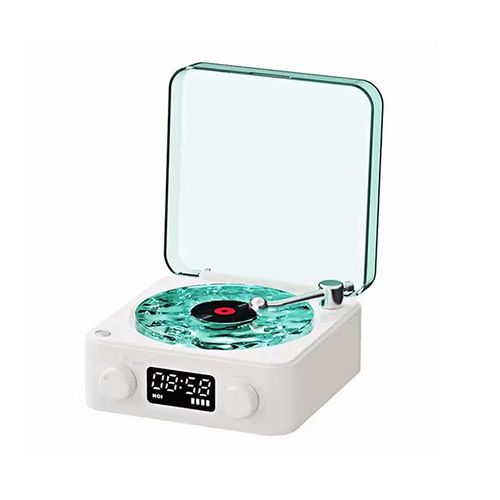 New Retro Turntable Mini Speaker Wireless BT 5.0 Vinyl Record Player Stereo Sound With White Noise RGB Lamp CD Player Gift