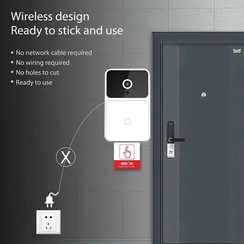 Interruptor de campainha de vídeo de visão noturna de chamada de vídeo remota mini com câmera de campainha alimentada por bateria