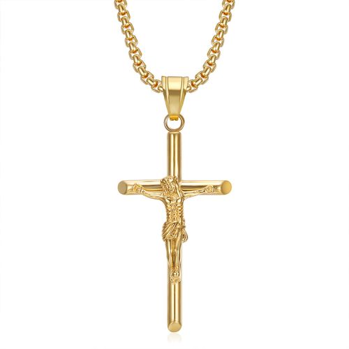 Gold Plated YS Cross Necklace