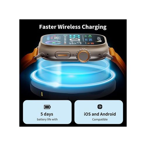 2.2 Inch Full Touch Screen Smart Watch - Sport Fitness Call - Grey