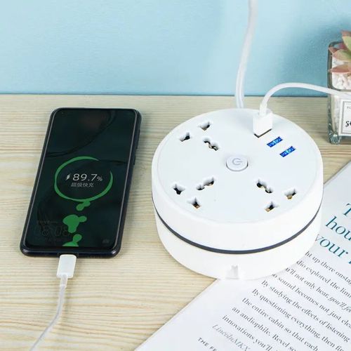 Multi-Hole Retractable Extension Socket with USB Multi-Function Plug 10A Rated Current