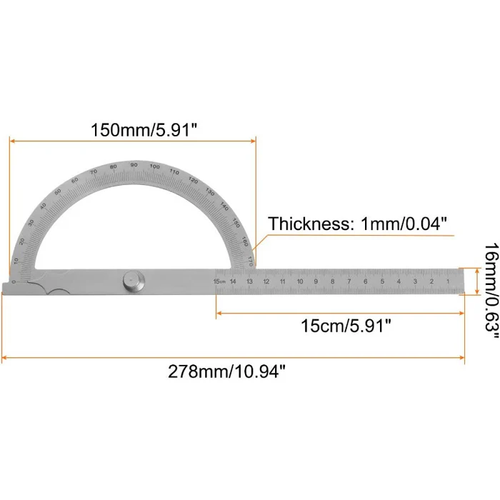 Adjustable Angle Protractor Ruler