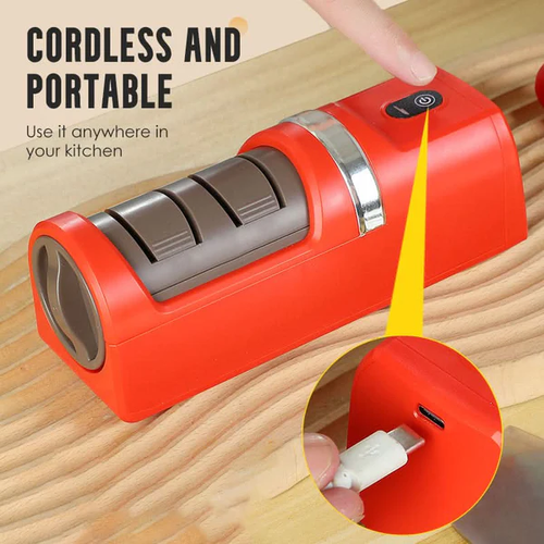 🔪Automatische messenslijper voor in de keuken – Razendsnel, veilig en superscherp!✨