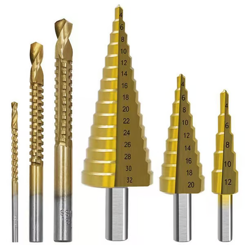 6 PCS HSS Titanium Coated Drill Bit Set