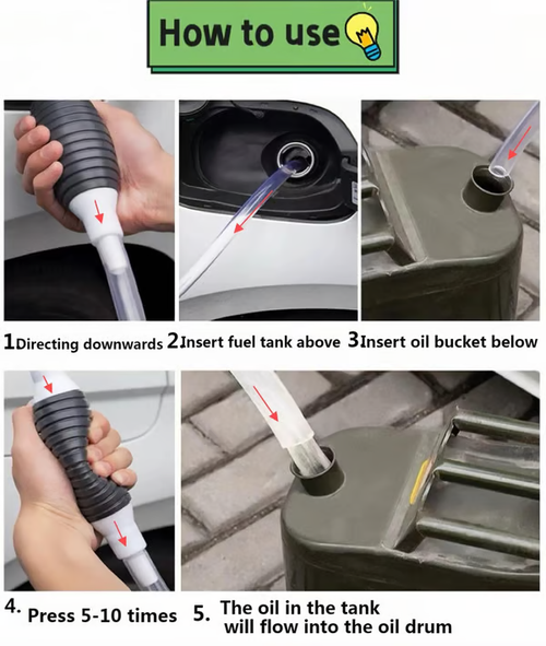 Multifunctional Manual Oil Pump with Durable PVC Pipe of 6.5 Feet