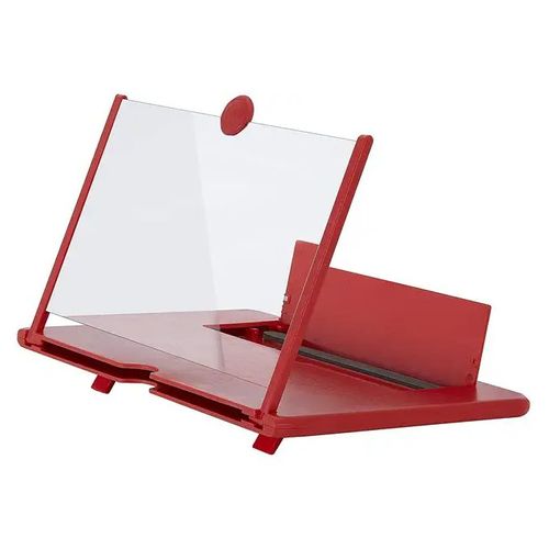 12 inch Mobile Phone Screen Amplifier HD 3D Video Mobile Phone Magnifying Glass red