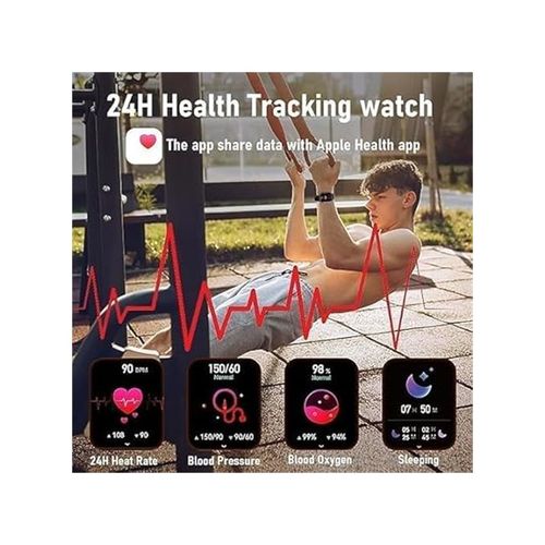 2.2 Inch Full Touch Screen Smart Watch - Sport Fitness Call - Grey