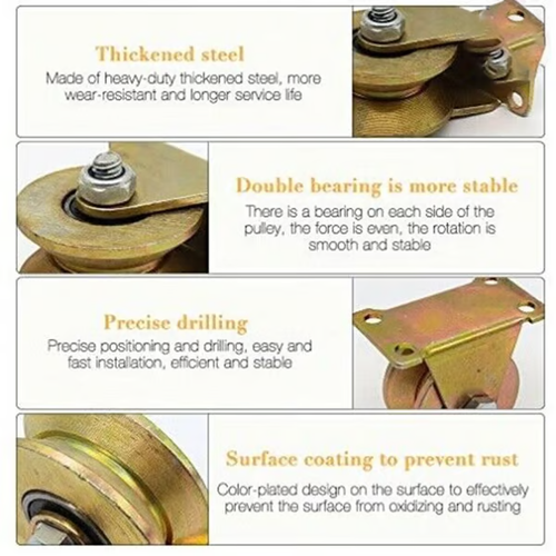 4Pcs Track Wheel Bearing Pulley