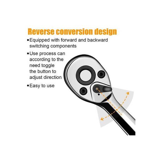 Mythco 46Pcs Socket Wrench Set - Auto Repair Tool Kit Black