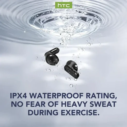 HTC NE20 Bluetooth 6.0 Earphones LED Display High Fidelity Waterproof Wireless Earphones | Suitable for Office, Sports, Study and Audio Calls | Built-in Microphone | Earphones