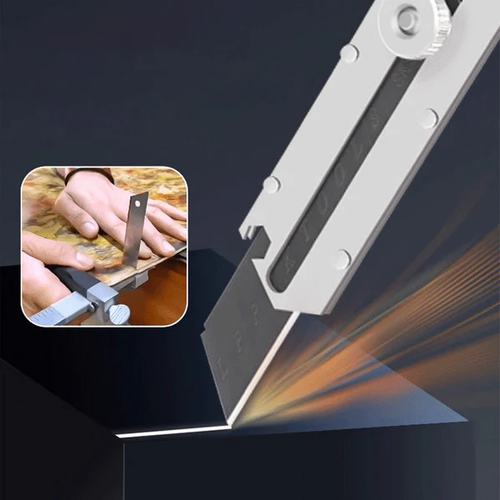 Veelzijdig cuttermes met intrekbaar afbreekbaar mesblad