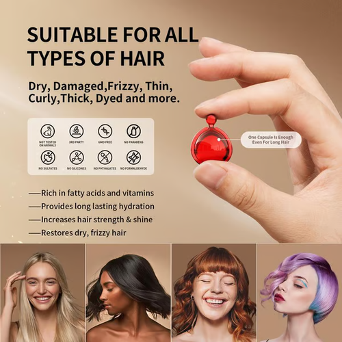 🏆 1 Bestselling 🏆 — POEROES 50 Capsules Hair Oil with Argan