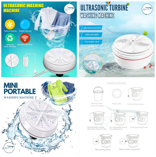 Portable Turbine Ultrasonic Washing Machine