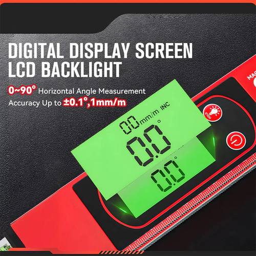 Multifunctionele Magnetische Waterpas – Digitaal LCD & Hoge Precisie📏🔧Perfect voor bouw en DIY – Nu 60% tijdelijke speciale aanbieding!