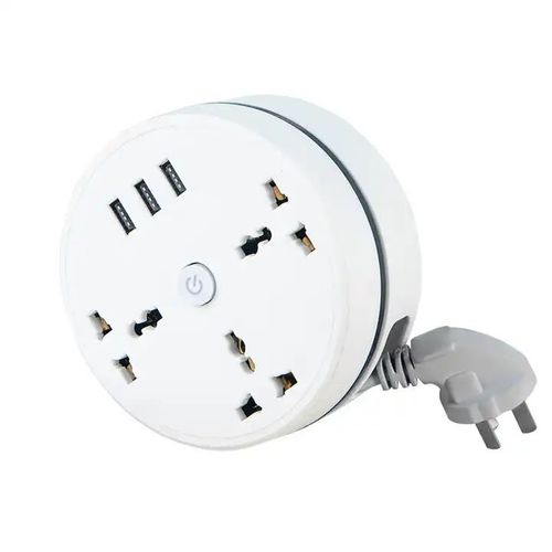 Multi-Hole Retractable Extension Socket with USB Multi-Function Plug 10A Rated Current