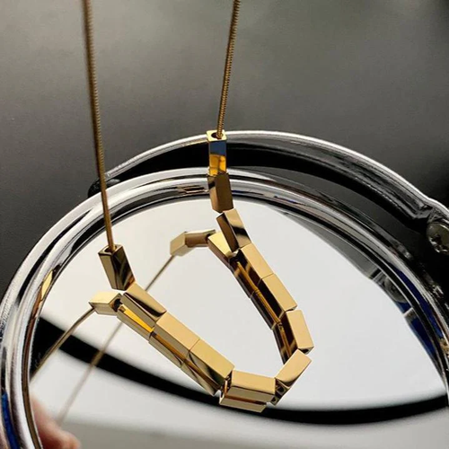 Gold Bar Necklace (Titanium Steel)