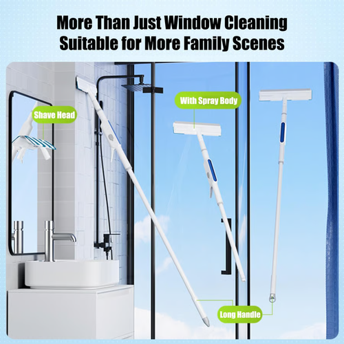 🔥 Squeegee for Window Cleaning with Spray   30cm panel + 3 pieces of cloth + cleaning sheet