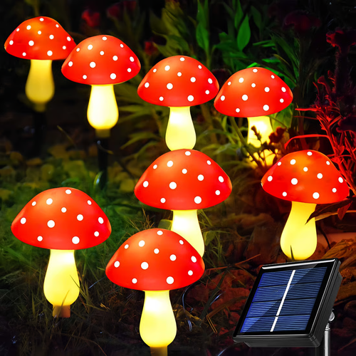🔥 FLASH SALE - Magic Solar Mushroom Light🍄 🔥12 LEDs