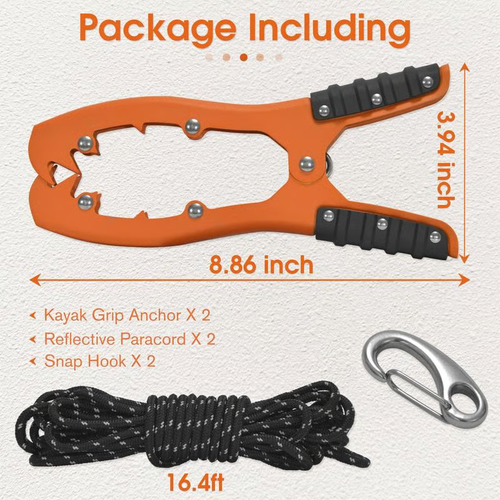 Kayak Brush Gripper Anchor Grip With 16.4ft Paracord And Snap Hook