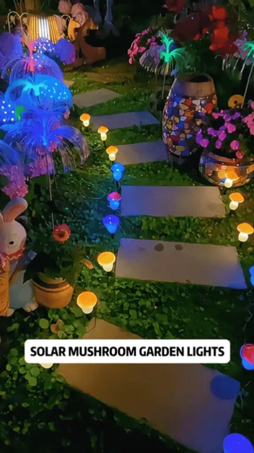 🔥 FLASH SALE - Magic Solar Mushroom Light🍄 🔥12 LEDs
