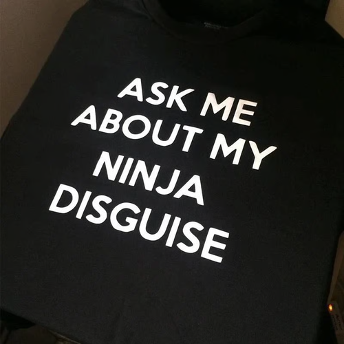 🔥🤣Ninja Disguise T-shirt   size：XL
