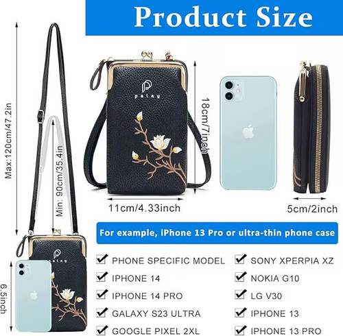 🔥Women Sling Cross-Body Wallet with Mobile Cell Phone Holder🔥