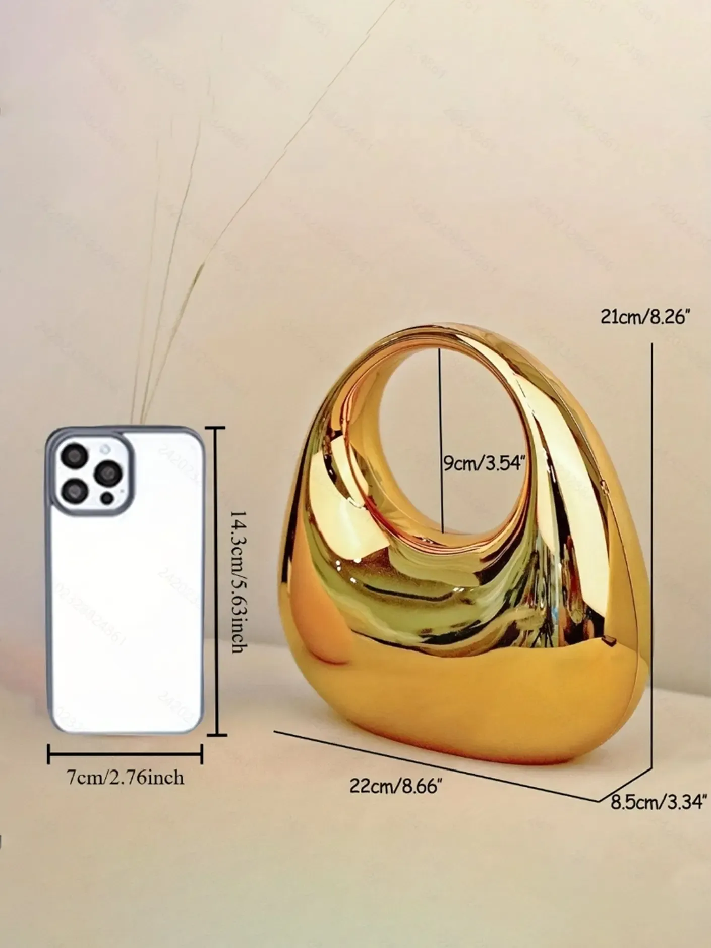 Gold Metallic Evening Handbag