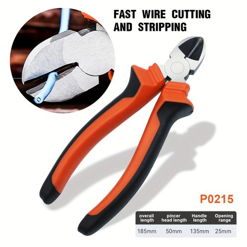 3 Piece DIY Industrial Grade Pliers Set Includes 8 Long Nose Diagonal Cutting Combination Plpliers High Carbon Steel