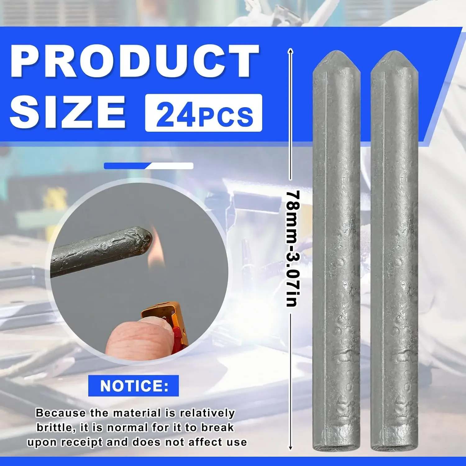 20 Pcs Low Temperature Universal Welding Rods Easy Melt Solder Electrodes for Stainless Steel Iron Beginner & Pro Welding Tools