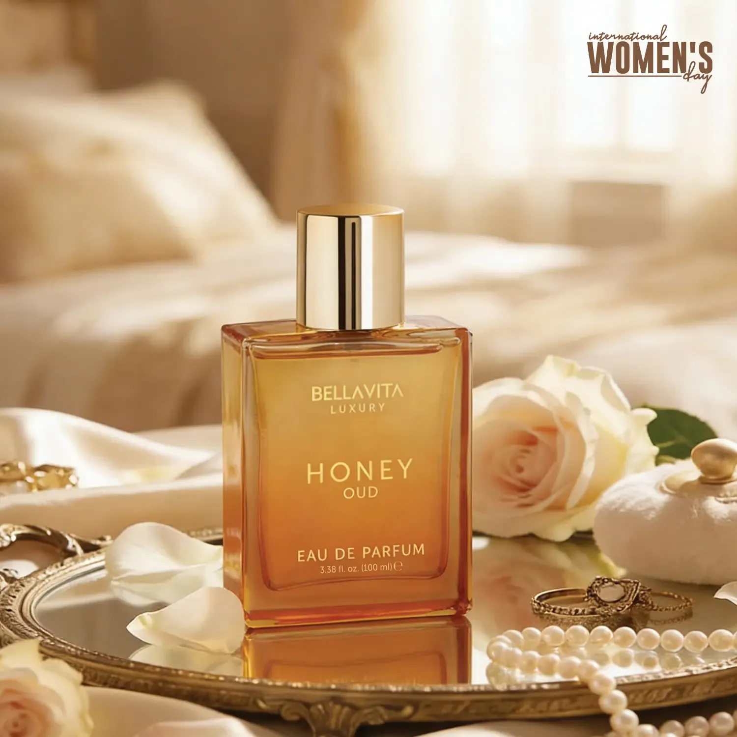 Bella Vita Luxury's Honey Oud | Eau de Parfum 100ml (3.4 fl oz) | Patchouli, Vanilla, Bergamot | Floral & Spicy | Made with Clean & Vegan Essentials Oils | Cruelty Free Fragrance Perfume | Super Brand Day Exclusive