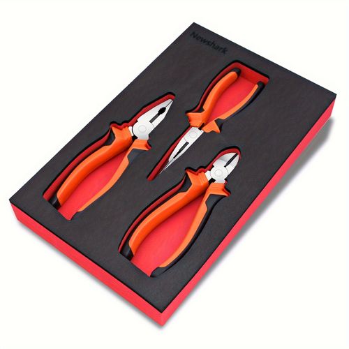 3 Piece DIY Industrial Grade Pliers Set Includes 8 Long Nose Diagonal Cutting Combination Plpliers High Carbon Steel