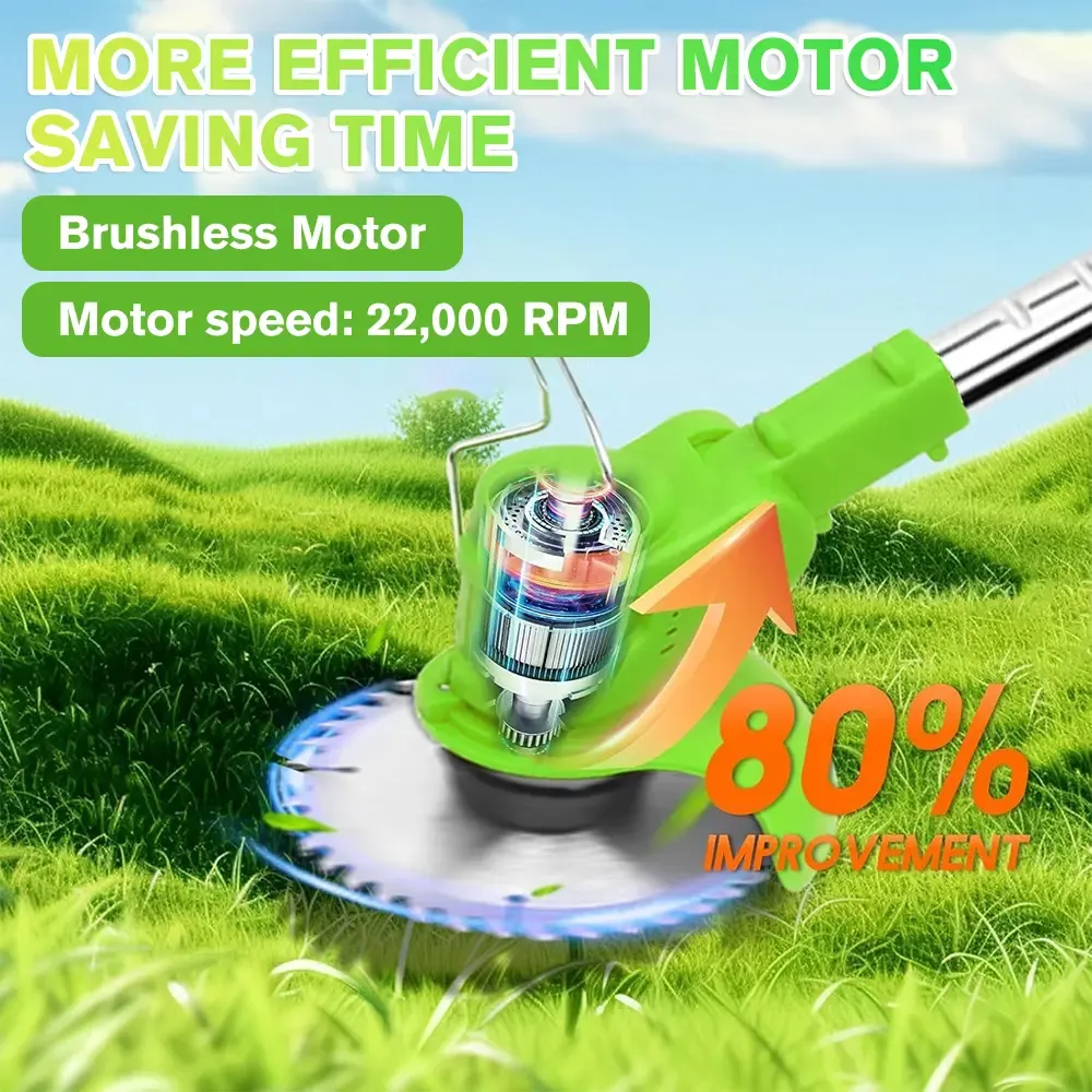 KEPEAK Electric Weed Trimmer 3 in 1 Cordless Battery Powered Grass Trimmer Edger Brush Cutter with 2 Batteries Stringless Design Lightweight for Lawn Garden Yard, Perfect Gift Ideas SummerVibes