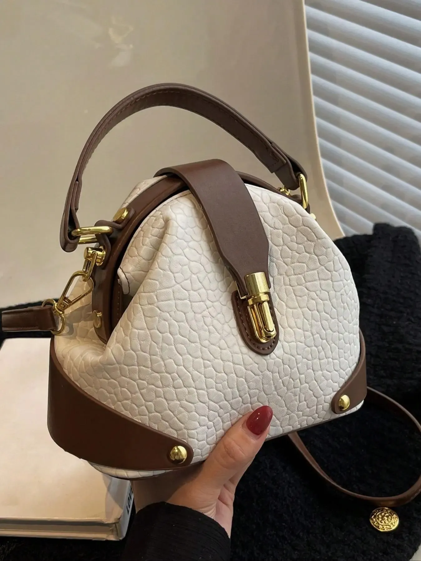 Off White Colorblock Crossbody Handbag