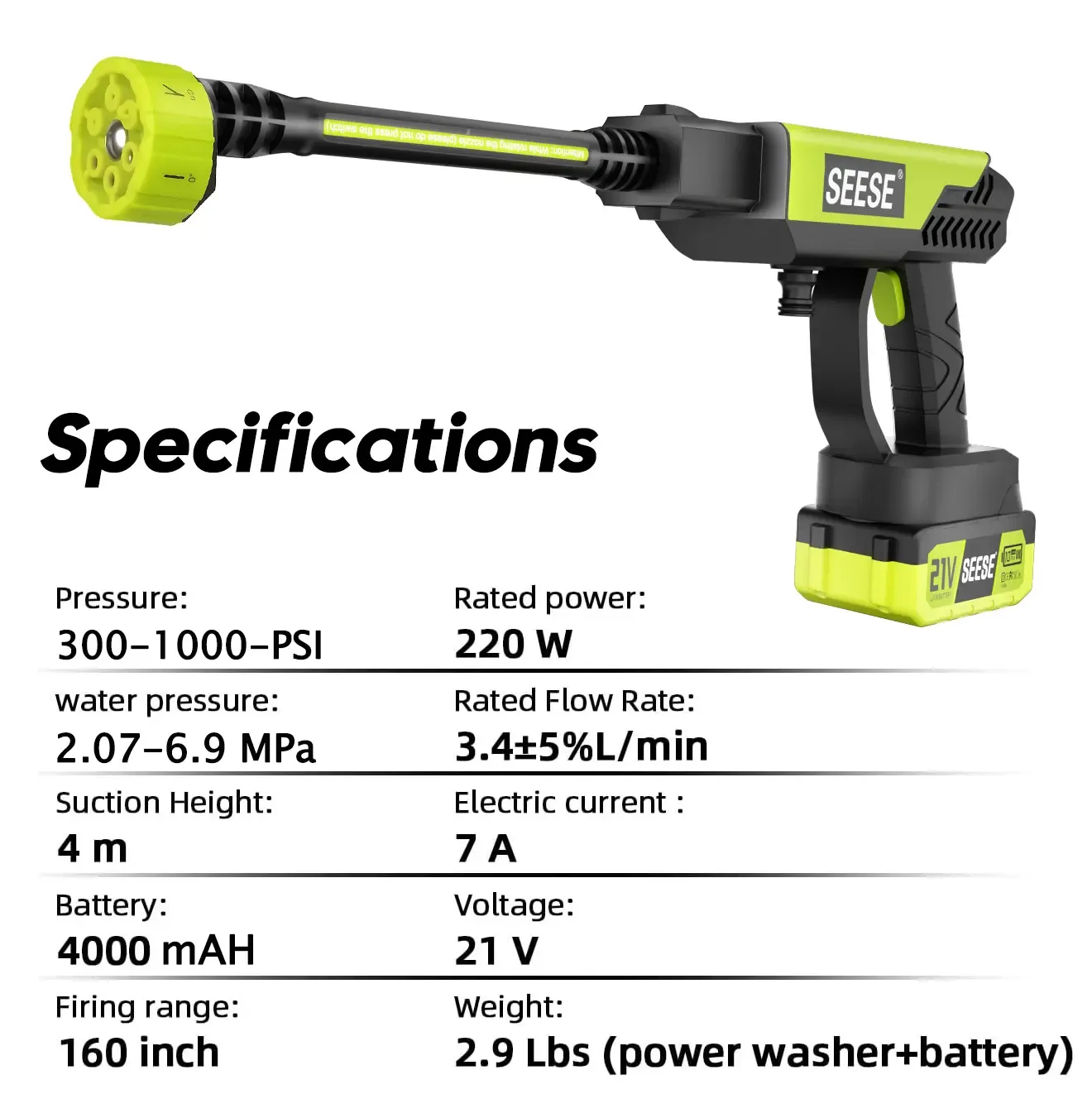 Cordless Pressure Washer and Single Port Charger Base, Bottle Portable Washer for Car,Home Cleaning  Garden Watering