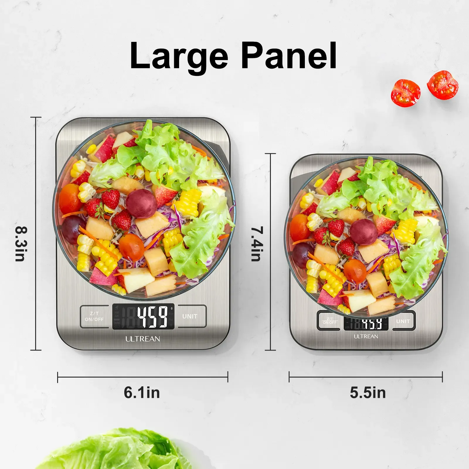 Ultrean Food Scale, Digital Kitchen Scale for Baking Cooking and Meal Prep, 6 Units with Tare Function, 11lb (Batteries Included)