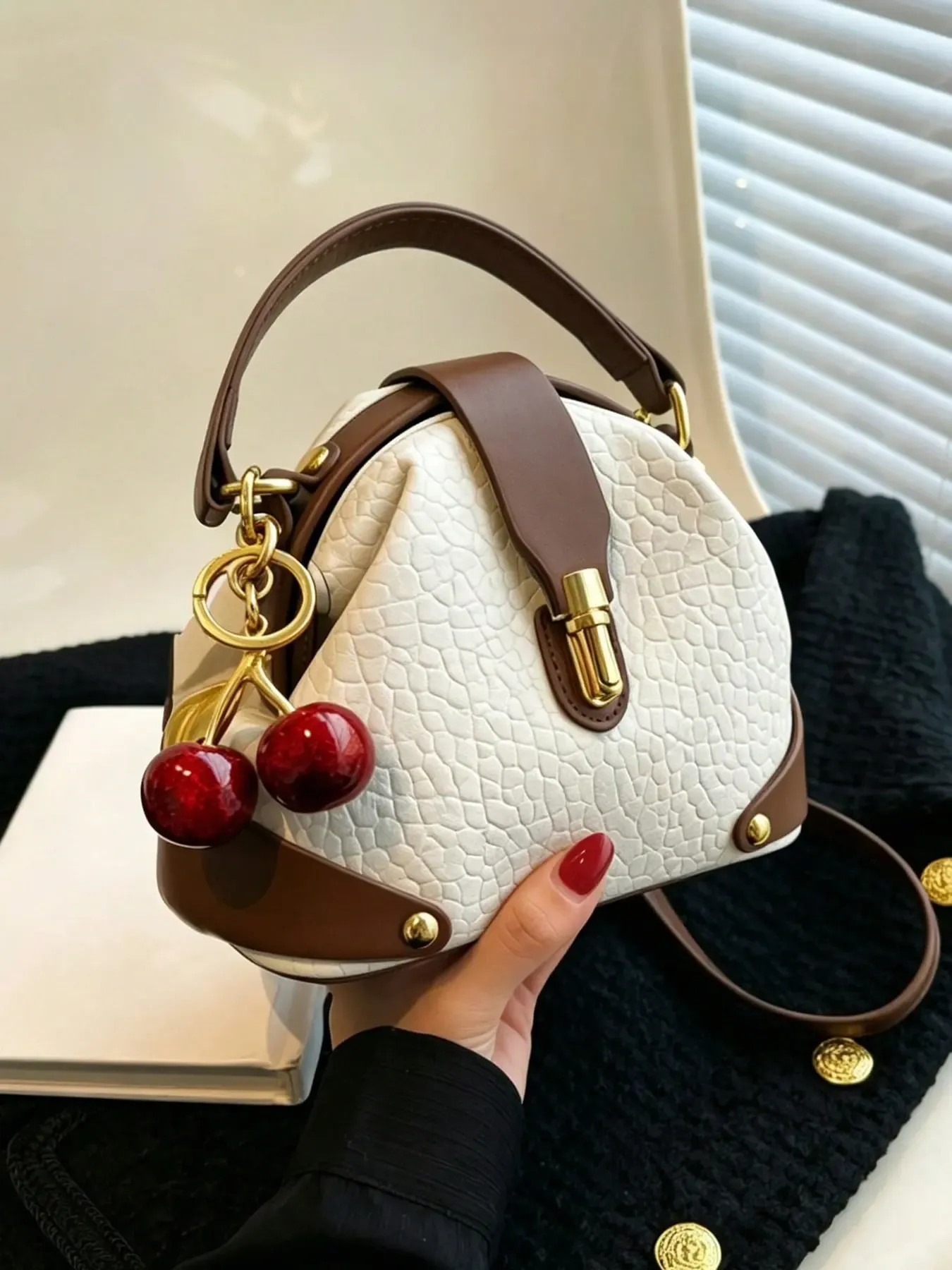 Off White Colorblock Crossbody Handbag