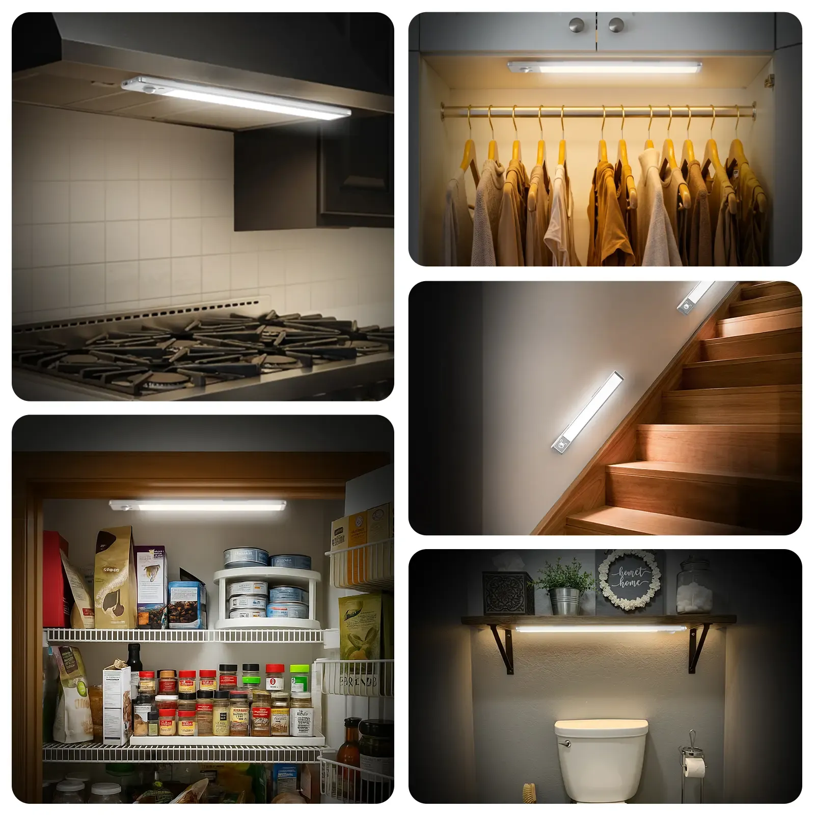 nder Cabinet Lights,Motion Sensor Night Light Indoor,1500mAh USB Rechargeable Light,Magnetic Installation Dimmable Lights for Kitchen,Wardrobe,Pantry, Closet,Bathroom,Stairs,Sink Cabinet,Garage