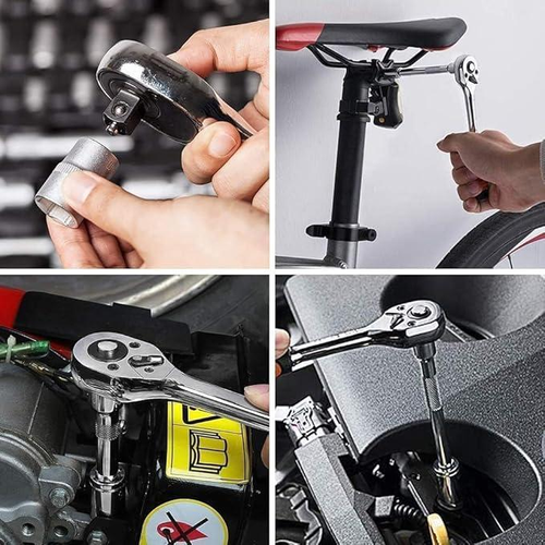 46-Piece Socket Wrench Tool Set (Automotive Repair Kit)