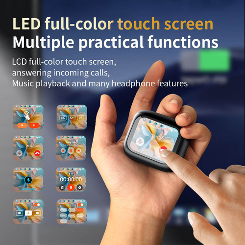 Smart Translation Bluetooth Earbuds — AI, Full Touchscreen, Noise-Cancelling