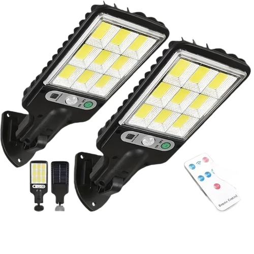 Solar-Powered Motion-Sensing Outdoor LED Wall Light with Remote Control