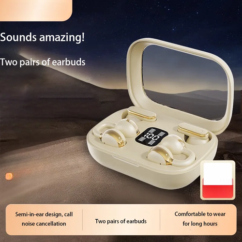 True Wireless Bluetooth Earphones — OWS Clip-on Ear-hook Style Sports Headphones with Ultra-Long Battery Life