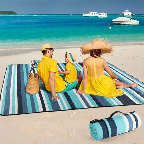 Beach Picnic Blankets Thick 3-Layer 80*80 Oversize Waterproof Sandproof Compact Outdoor Mat