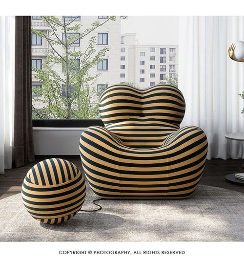 Single Sofa Chair Integrated Fixed Type Light Luxury Leisure Balcony Creative Chair,118*90*100cm