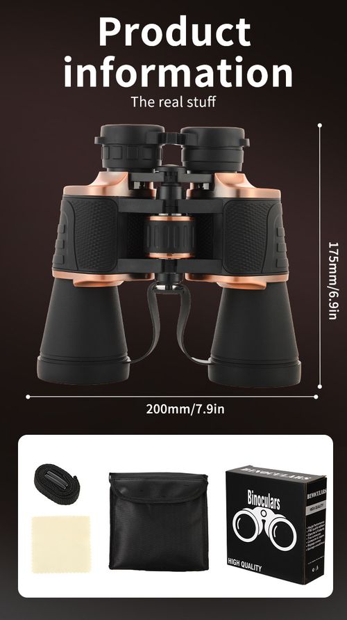 Brand new hot-selling electroplated antique bronze binoculars with ultra-high definition, professional-grade waterproof, large aperture, and low-light night vision