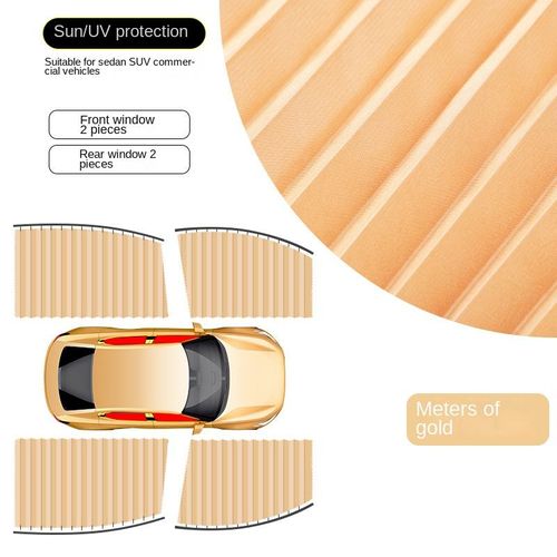 Automobile sunshade curtain track-type trolley curtain, sun protection, heat insulation, magnetic attraction