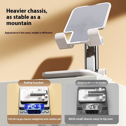 Adjustable Height Phone Stand Lazy Person's Desktop Livestreaming Foldable Telescopic Portable Universal Stand for Phones & Tablets