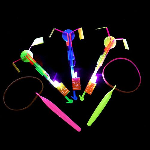 Glowing slingshot darts Blue flashing sword-shaped projectiles Children's gifts: Night market stall bestsellers